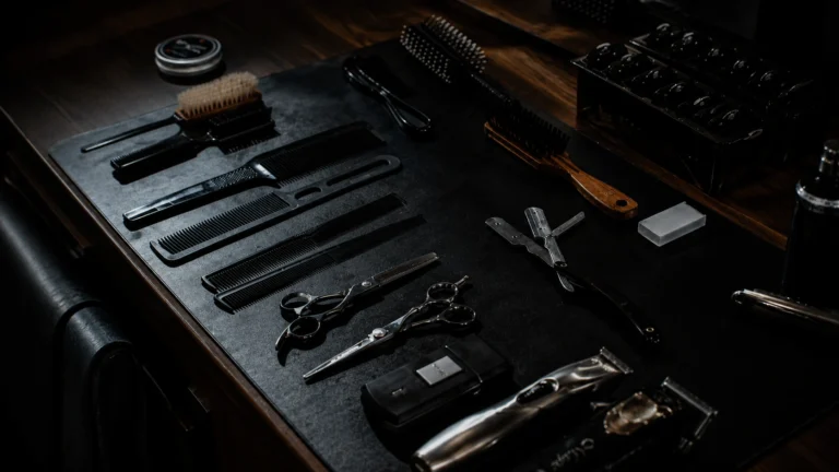 Professional barber tools and grooming equipment